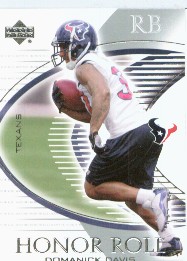 2003 Upper Deck Honor Roll Football Cards