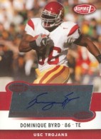 2006 Dominique Byrd Sage Aspire - Autograph (#:31A) (Stock: 3) - $12.00