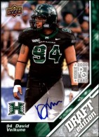 2009 David Veikune Upper Deck Draft Edition - Autograph Rookie (#:121) (Stock: 2) - $9.00