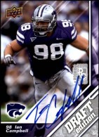 2009 Ian Campbell Upper Deck Draft Edition - Autograph Rookie (#:56) (Stock: 1) - $9.00