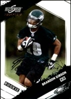 2009 Brandon Gibson Score Inscriptions - Rookie Autograph (#'d to 399) (#:312) (Stock: 2) - $6.50