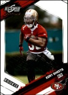 2009 Kory Sheets Score Inscriptions - Rookie Autograph (#'d to 799) (#:365) (Stock: 2) - $7.00