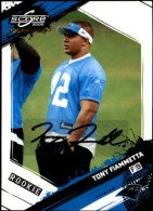 2009 Tony Fiammetta Score Inscriptions - Rookie Autograph (#'d to 599) (#:396) (Stock: 1) - $6.50