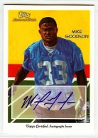 2009 Mike Goodson Topps National Chicle - Autograph (#:NCA-MG) (Stock: 1) - $7.50