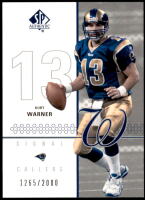 2002 Kurt Warner SP Authentic - Signal Callers (#'d to 2000) (#:95) (Stock: 1) - $2.00