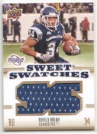 2010 Donald Brown Upper Deck Sweet Spot - Sweet Swatches Jersey (#:SSW21) (Stock: 1) - $8.50