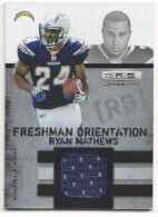 2010 Ryan Mathews Rookies and Stars Longevity - Freshman Orientation Jersey (#'d to 249) (#:26) (Stock: 1) - $12.50