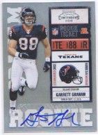 2010 Garrett Graham Playoff Contenders - Rookie Autograph SP (#:140) (Stock: 1) - $12.50