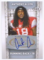 2011 Anthony Allen Sage HIT - Autograph Silver (#:18) (Stock: 1) - $8.50