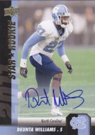 2011 Deunta Williams Upper Deck - Rookie Autograph (#:79) (Stock: 1) - $10.00