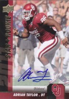 2011 Adrian Taylor Upper Deck - Rookie Autograph (#:106) (Stock: 1) - $15.00
