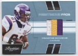 2011 Visanthe Shiancoe Prestige - Prestigious Pros Blue 3-Color Patch (#'d to 50) (#:50) (Stock: 1) - $12.00