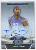 2011 Jimmy Smith CB Topps Platinum - Rookie Autograph (#'d to 1450) (#:51) (Stock: 1) - $8.50