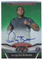 2011 Da'Quan Bowers Topps Platinum - Rookie Autograph Green Refractor (#'d to 150) (#:107) (Stock: 1) - $15.00