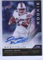 2011 Johnny White Absolute Memorabilia - Spectrum Gold Rookie Autograph (#'d to 299) (#:135) (Stock: 1) - $9.00