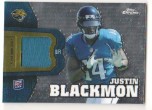 2012 Justin Blackmon Topps Chrome - Rookie Relic Jersey (Blue Swatch) (#:RR20) (Stock: 1) - $7.50