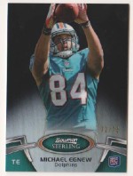 2012 Michael Egnew Bowman Sterling - Black Refractor (#'d to 75) (#:56) (Stock: 1) - $4.00