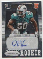 2012 Olivier Vernon Panini Prizm - Rookie Autograph (#'d to 499) (#:288) (Stock: 1) - $7.50