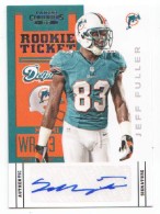 2012 Jeff Fuller Panini Contenders - Rookie Autograph (#:146) (Stock: 1) - $6.50