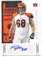 2012 Kevin Zeitler Panini Contenders - Rookie Autograph Variation SP (#:154B) (Stock: 1) - $9.00