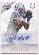 2012 LaVon Brazill Limited - Rookie Autograph (#'d to 299) (#:182) (Stock: 1) - $6.00