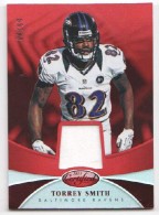 2013 Torrey Smith Certified - Mirror Red Materials Jersey (#'d to 99) (#:95) (Stock: 1) - $5.50