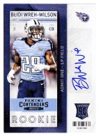 2013 Blidi Wreh-Wilson Panini Contenders - Rookie Autograph (#:113) (Stock: 1) - $7.50