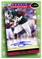 2013 Dion Sims Fleer Retro - Rookie Sensations Autograph (#:RS-27) (Stock: 1) - $6.00