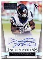 2014 Dennis Johnson ARK Panini Hot Rookies - Inscriptions Autograph (#:I-DJ) (Stock: 1) - $4.00