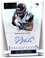 2014 D.J. Williams TE Panini Hot Rookies - Inscriptions Autograph (#:I-DW) (Stock: 1) - $4.00