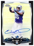 2014 Eric Ebron Topps Chrome Mini - Black Refractor Autograph Rookie (#'d 4/25) (#:213) (Stock: 1) - $12.50