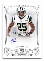 2014 Calvin Pryor Panini National Treasures - Rookie Autograph (#'d to 99) (#:249) (Stock: 1) - $8.00