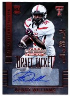 2015 Kenny Williams Panini Contenders Draft Picks - College Draft Ticket Red Foil Autograph (#:265) (Stock: 1) - $6.00