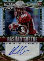 2015 Rashad Greene Panini Prizm Draft Picks - Camo Prizm Autograph (#'d to 199) (#:137) (Stock: 1) - $11.00