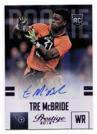 2015 Tre McBride Prestige - Rookie Autograph Purple (#'d to 100) (#:294) (Stock: 1) - $9.50