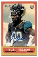 2015 T.J. Yeldon Topps - 1963 Topps Mini Autograph (#'d to 100) (#:63A-TY) (Stock: 1) - $25.00