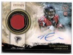 2015 Tevin Coleman Topps Valor - Shield of Honor Patch Autograph (2-Color - #'d to 525) (#:SHA-TC) (Stock: 1) - $12.00