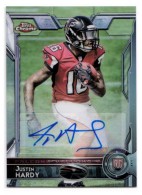 2015 Justin Hardy Topps Chrome Mini - Rookie Autograph Refractor (#:149) (Stock: 1) - $6.50