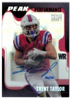 2017 Trent Taylor Sage Hit Premier Draft - Peak Performance Autograph Rainbow (#'d to 50) (#:PK-TrT) (Stock: 1) - $8.00