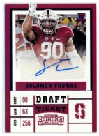 2017 Solomon Thomas Panini Contenders Draft Picks - Rookie Autograph Blue Foil (#:191) (Stock: 1) - $6.50