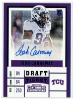 2017 Josh Carraway Panini Contenders Draft Picks - Rookie Autograph Blue Foil (#:267) (Stock: 1) - $5.00