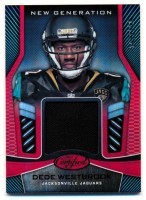 2017 Dede Westbrook Certified - New Generation Mirror Red Jersey (#'d to 299) (#:NG-DDW) (Stock: 1) - $4.50