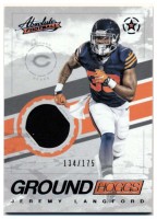 2017 Jeremy Langford Absolute - Ground Hoggs Jersey (#'d to 175) (#:6) (Stock: 1) - $3.00