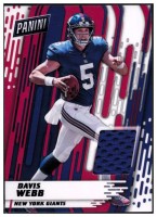 2017 Davis Webb Panini Kickoff - Rookie Memorabilia Jersey (#:RC15) (Stock: 1) - $4.00