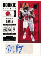 2017 Matthew Dayes Panini Contenders - Rookie Autograph (#:119) (Stock: 4) - $4.50