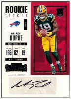 2017 Malachi Dupre Panini Contenders - Rookie Autograph (#:130) (Stock: 1) - $5.00