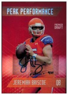 2018 Jeremiah Briscoe Sage HIT Premier Draft - Peak Performance Autograph Red (#'d to 25) (#:PKA-JB) (Stock: 1) - $7.50