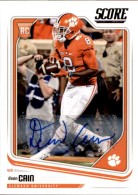 2018 Deon Cain Score - Rookie Autograph (#:393) (Stock: 1) - $7.50