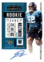 2020 Davon Hamilton Panini Contenders - Rookie Autograph (#:247) (Stock: 4) - $4.00