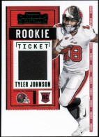 2020 Tyler Johnson Panini Contenders - Rookie Ticket Swatches Variation Jersey (#:RSV-TJO) (Stock: 2) - $6.00